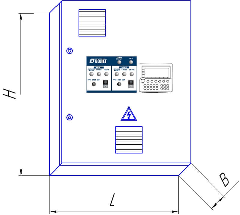 Шкаф управления навесной 1200х600х500